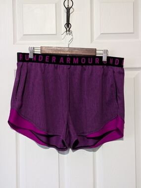 Under Armour Women's Purple Running Shorts Sz 2XL